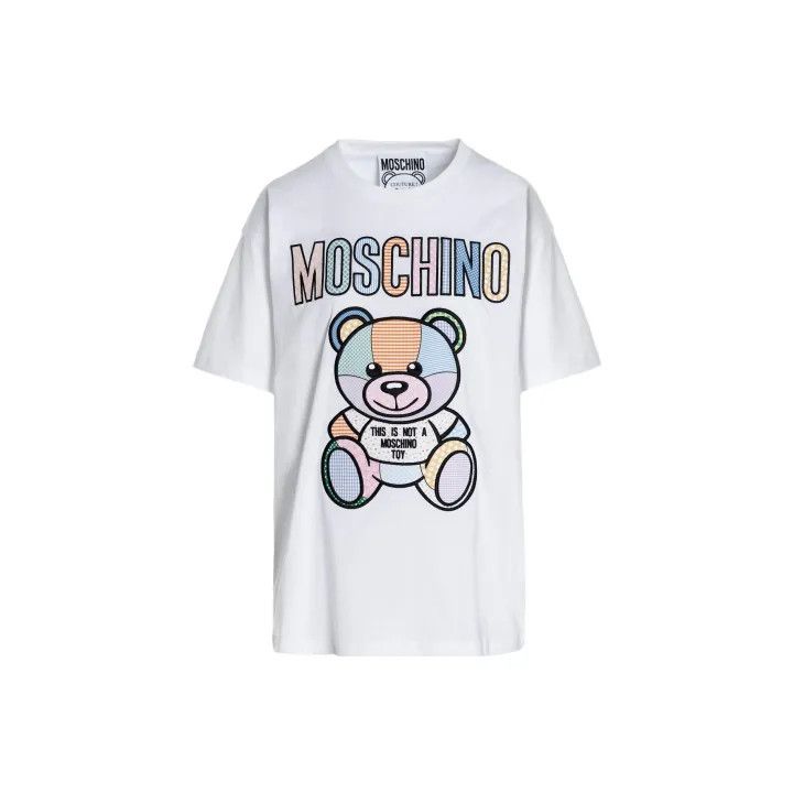 Moschino Moschino Bear Print Oversized T-Shirt 0079 Size S / US 4 / IT 40 - 2 Thumbnail