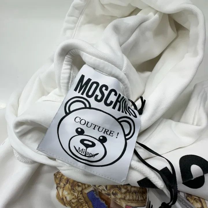 Moschino Moschino White Teddy Bear Graphic Hoodie 0079 Size S / US 4 / IT 40 - 5 Thumbnail