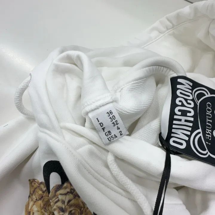 Moschino Moschino White Teddy Bear Graphic Hoodie 0079 Size S / US 4 / IT 40 - 4 Thumbnail