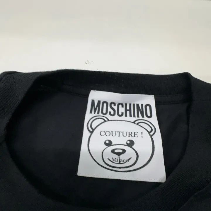 Moschino Moschino Black Logo Print T-Shirt for Women 0079 Size XL / US 12-14 / IT 48-50 - 4 Thumbnail
