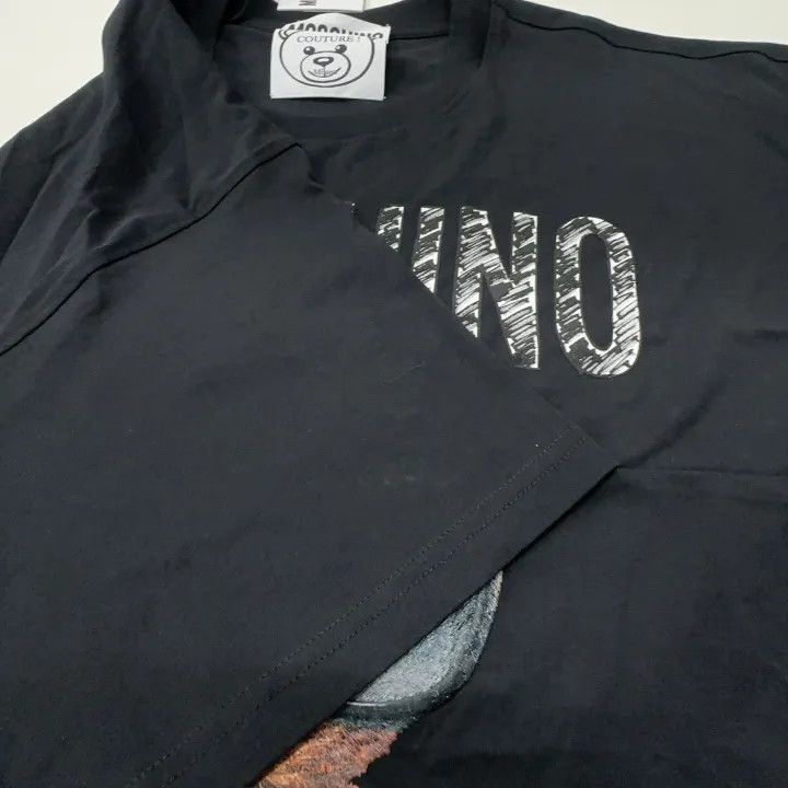 Moschino Moschino Black Logo Print T-Shirt for Women 0079 Size XL / US 12-14 / IT 48-50 - 8 Thumbnail