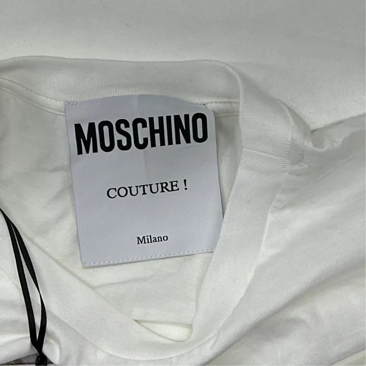 Moschino Moschino Cow Print Short Sleeve T-Shirt 0079 Size L / US 10 / IT 46 - 6 Thumbnail