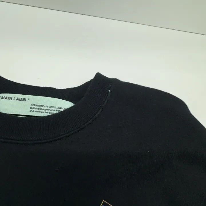 Off-White Off-White Black Long Sleeve Crewneck Sweatshirt 0079 Size M / US 6-8 / IT 42-44 - 8 Thumbnail