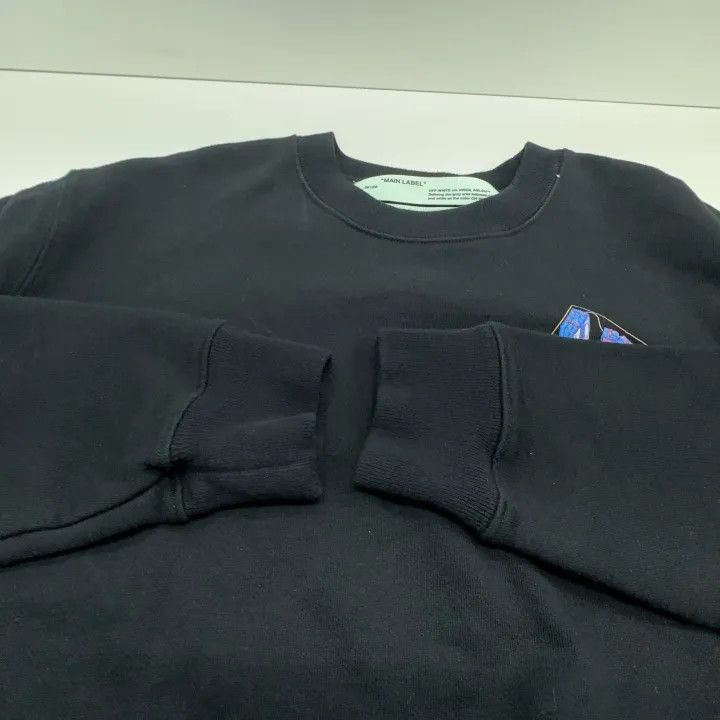 Off-White Off-White Black Long Sleeve Crewneck Sweatshirt 0079 Size M / US 6-8 / IT 42-44 - 11 Thumbnail