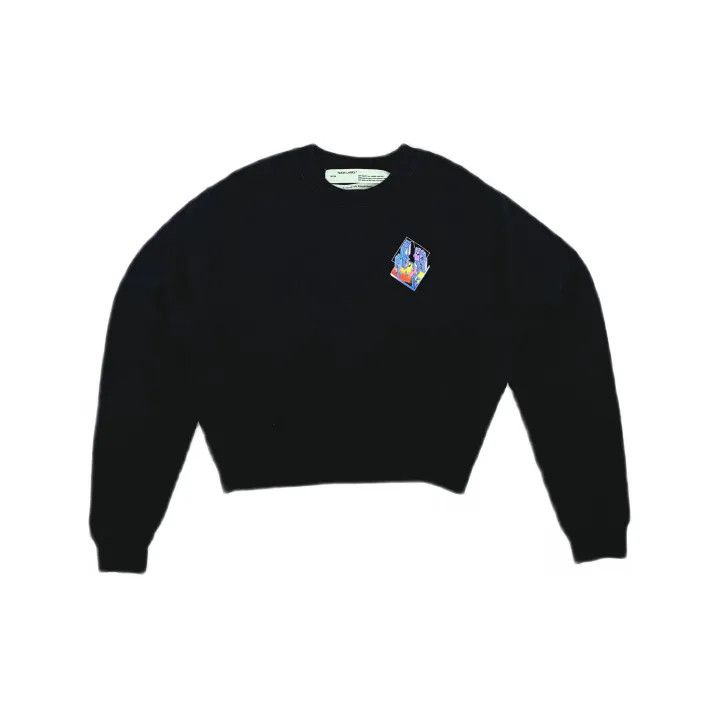 Off-White Off-White Black Long Sleeve Crewneck Sweatshirt 0079 Size M / US 6-8 / IT 42-44 - 2 Thumbnail
