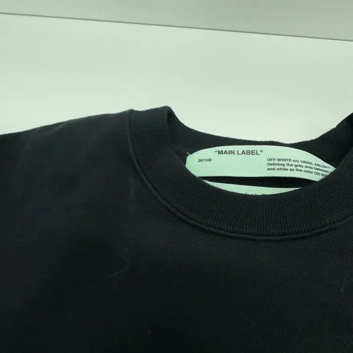Off-White Off-White Black Long Sleeve Crewneck Sweatshirt 0079 Size M / US 6-8 / IT 42-44 - 7 Thumbnail