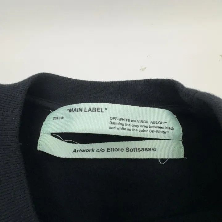 Off-White Off-White Black Long Sleeve Crewneck Sweatshirt 0079 Size M / US 6-8 / IT 42-44 - 6 Thumbnail