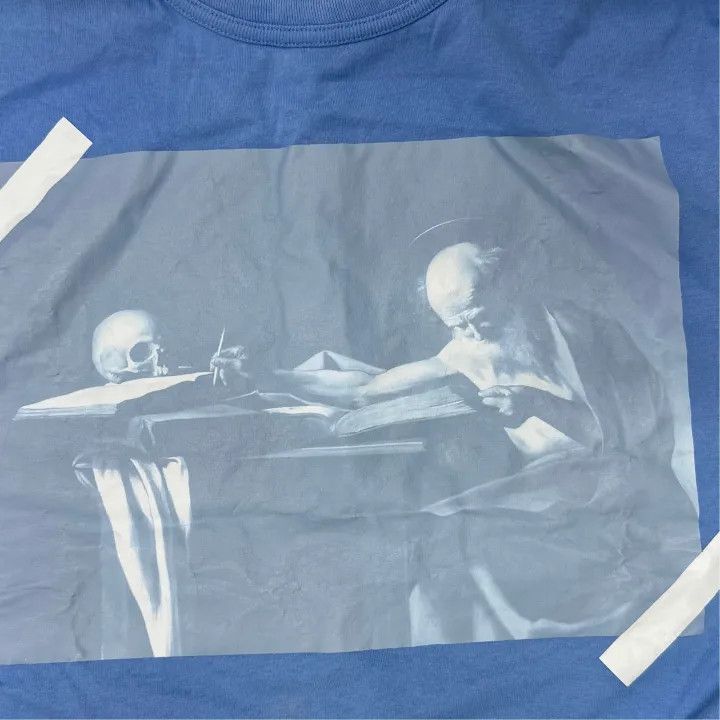 Off-White OFF-WHITE Blue Oil Painting Graphic T-Shirt 0079 Size XXS / US 00 / IT 34 - 5 Thumbnail
