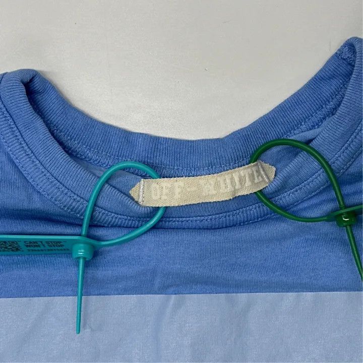 Off-White OFF-WHITE Blue Oil Painting Graphic T-Shirt 0079 Size XXS / US 00 / IT 34 - 2 Thumbnail