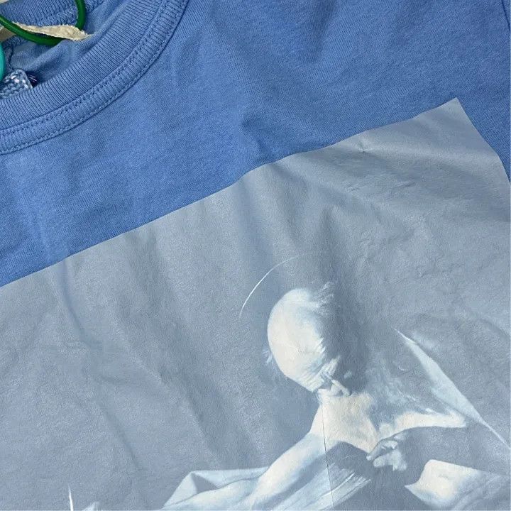 Off-White OFF-WHITE Blue Oil Painting Graphic T-Shirt 0079 Size XXS / US 00 / IT 34 - 4 Thumbnail