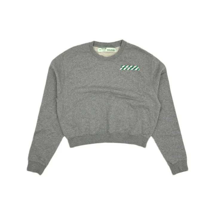Off-White OFF-WHITE Gray Round Neck Sweatshirt for Women 0079 Size M / US 6-8 / IT 42-44 - 2 Thumbnail