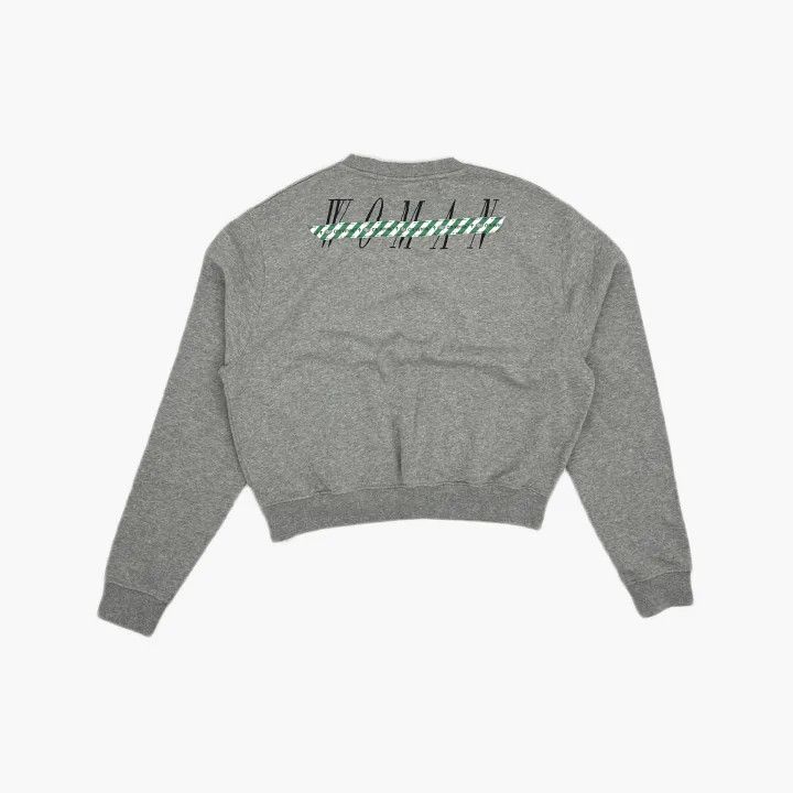 Off-White OFF-WHITE Gray Round Neck Sweatshirt for Women 0079 Size M / US 6-8 / IT 42-44 - 3 Thumbnail
