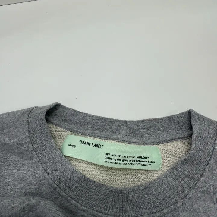 Off-White OFF-WHITE Gray Round Neck Sweatshirt for Women 0079 Size M / US 6-8 / IT 42-44 - 6 Thumbnail