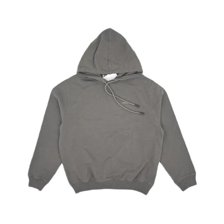 Off-White Off-White SS22 Gray Hoodie with Back Arrow Design 0079 Size S / US 4 / IT 40 - 2 Thumbnail