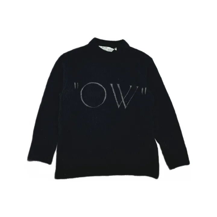 Off-White Off-White Black Logo Embroidered Sweater for Women 0079 Size S / US 4 / IT 40 - 2 Thumbnail