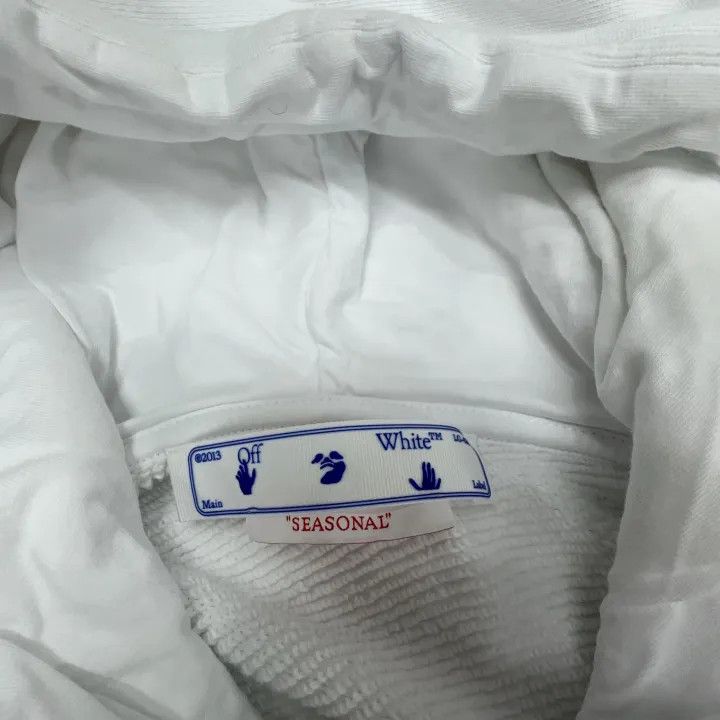 Off-White Off-White Logo Printed Cropped Hoodie 0079 Size M / US 6-8 / IT 42-44 - 3 Thumbnail