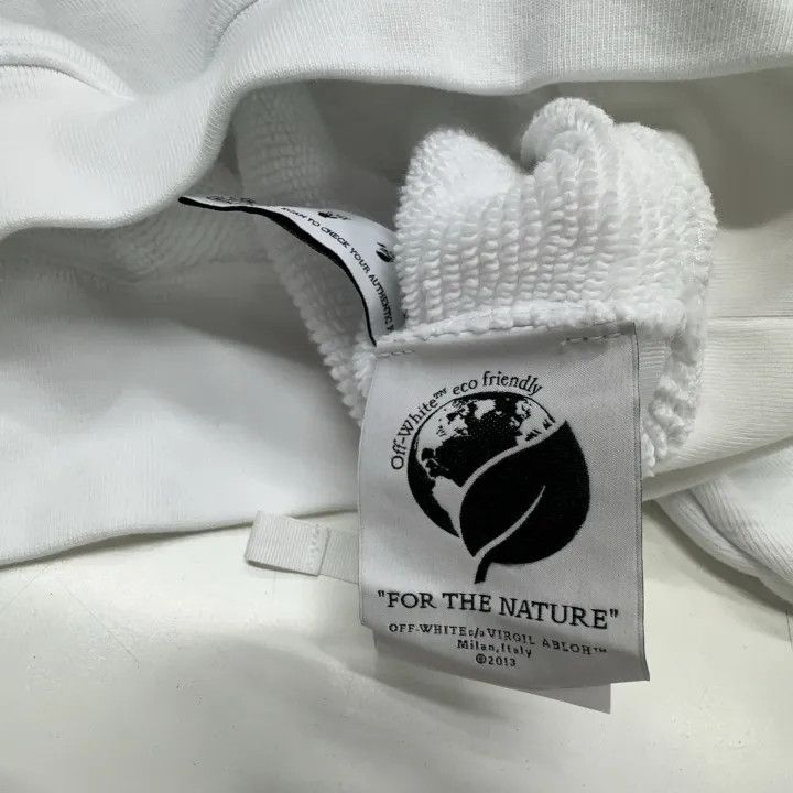 Off-White Off-White Logo Printed Cropped Hoodie 0079 Size M / US 6-8 / IT 42-44 - 4 Thumbnail