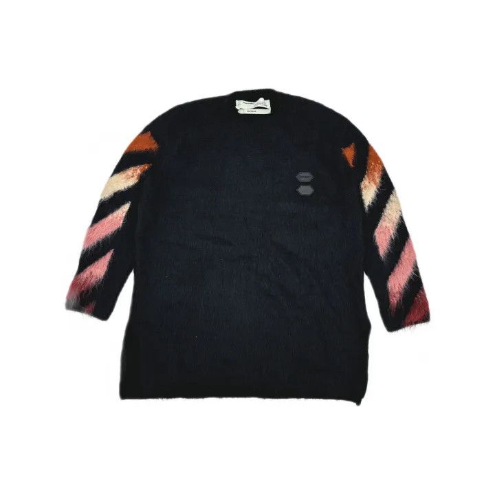Off-White Off-White Geometric Gradient Mohair Sweater 0079 Size L / US 10 / IT 46 - 2 Thumbnail