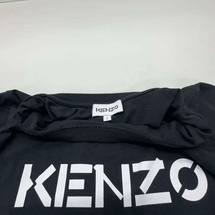 Kenzo KENZO FW20 Logo Print Black T-Shirt for Women 0079 Size L / US 10 / IT 46 - 6 Thumbnail