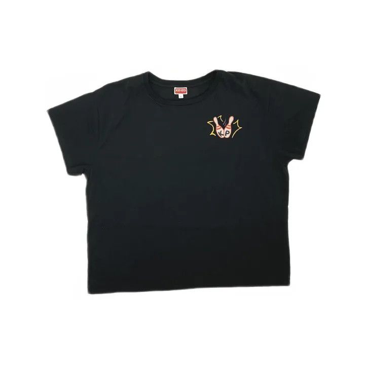 Kenzo KENZO Black Logo Graphic Short Sleeve T-Shirt 0079 Size S / US 4 / IT 40 - 2 Thumbnail