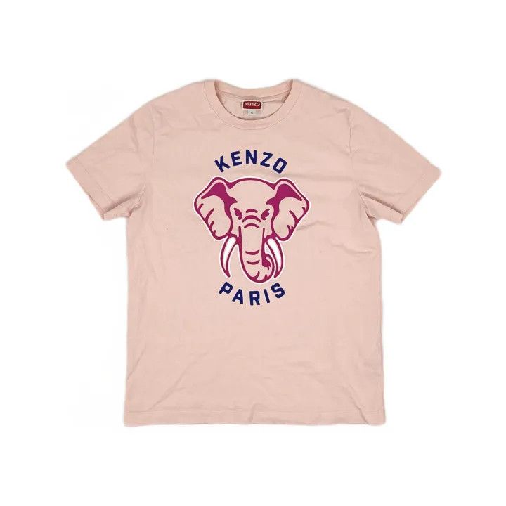 Kenzo Kenzo Pink Elephant Print Short Sleeve T-Shirt 0079 Size S / US 4 / IT 40 - 2 Thumbnail