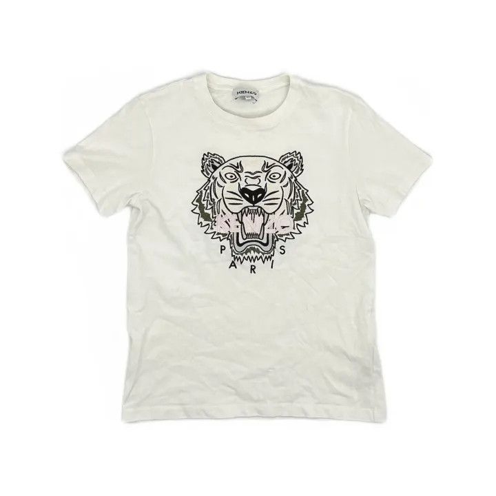 Kenzo Kenzo Tiger Logo Cotton T-Shirt for Women 0079 Size XS / US 0-2 / IT 36-38 - 2 Thumbnail