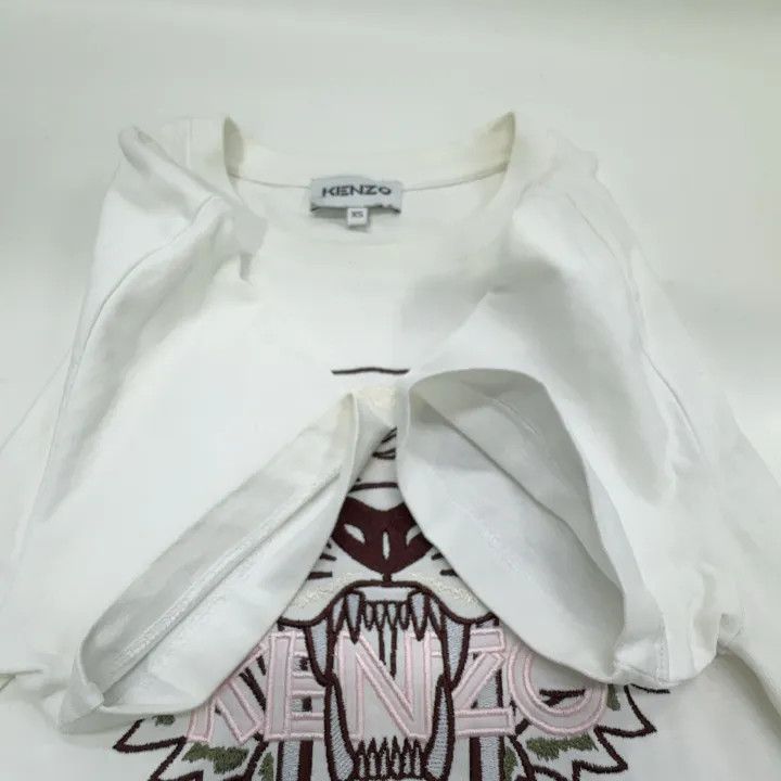Kenzo Kenzo Tiger Logo Cotton T-Shirt for Women 0079 Size XS / US 0-2 / IT 36-38 - 8 Thumbnail