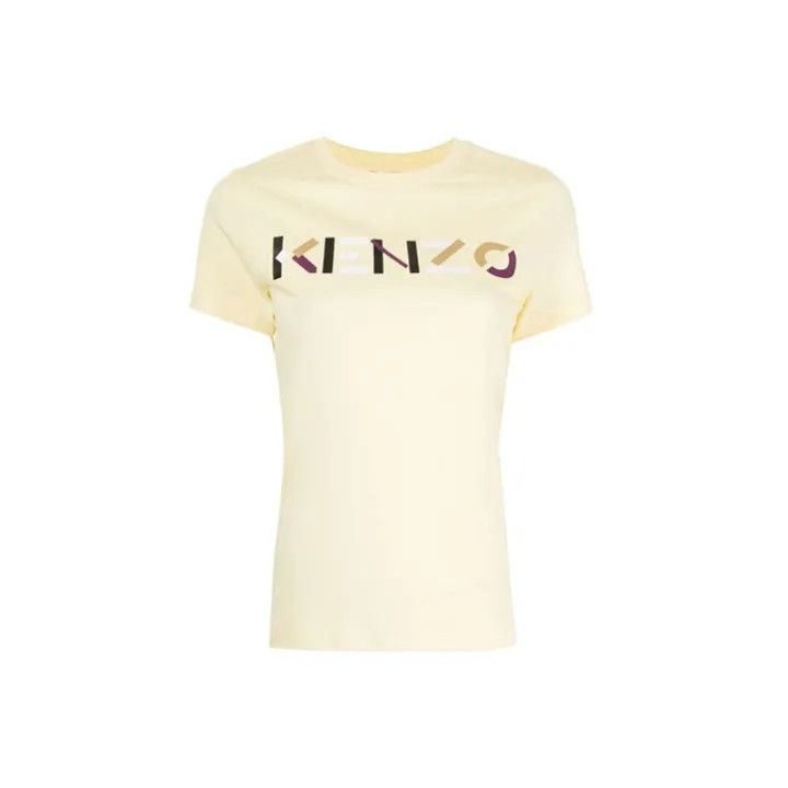 Kenzo Kenzo Logo Print Cotton T-Shirt for Women 0079 Size S / US 4 / IT 40 - 2 Thumbnail