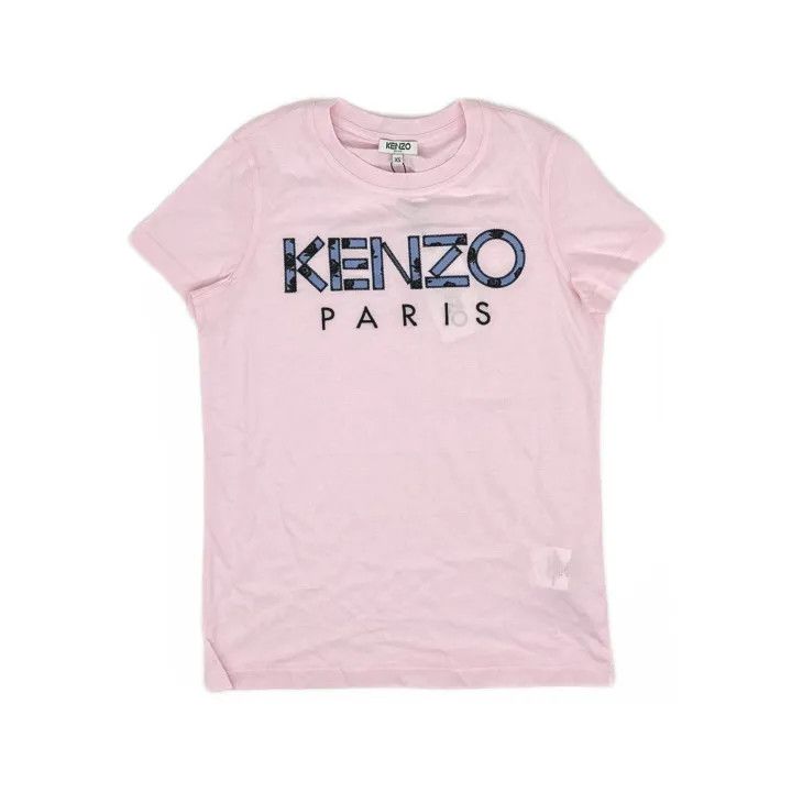 Kenzo Kenzo Pink Logo Graphic Short Sleeve T-Shirt 0079 Size XS / US 0-2 / IT 36-38 - 2 Thumbnail