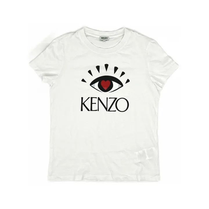 Kenzo KENZO Heart Eye Design Cotton T-Shirt 0079 Size S / US 4 / IT 40 - 2 Thumbnail