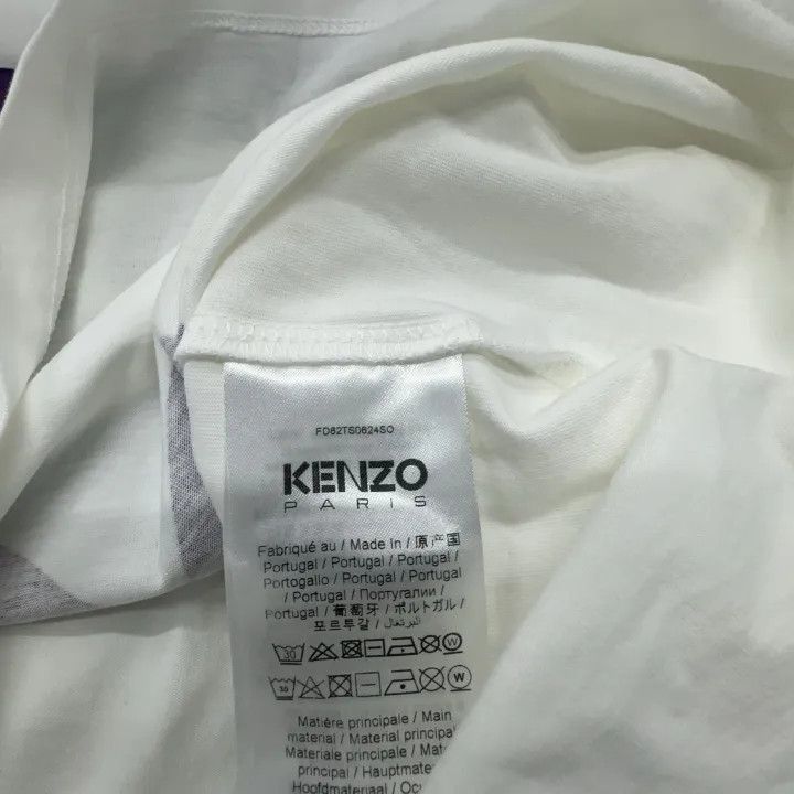 Kenzo KENZO Flower Print Round Neck Short Sleeve T-Shirt 0079 Size S / US 4 / IT 40 - 4 Thumbnail