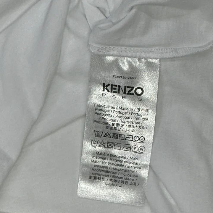 Kenzo Kenzo Floral Embroidery White Short Sleeve T-shirt 0079 Size S / US 4 / IT 40 - 2 Thumbnail