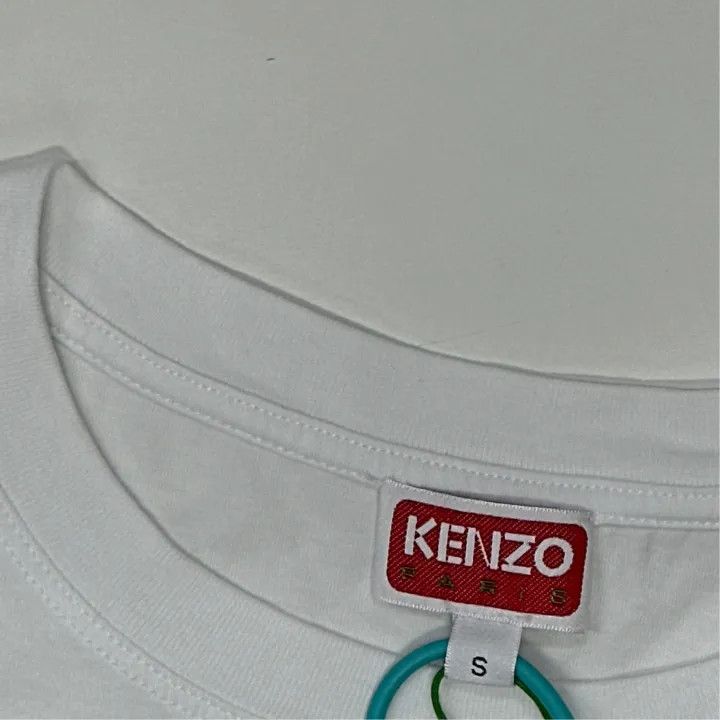 Kenzo Kenzo Floral Embroidery White Short Sleeve T-shirt 0079 Size S / US 4 / IT 40 - 4 Thumbnail