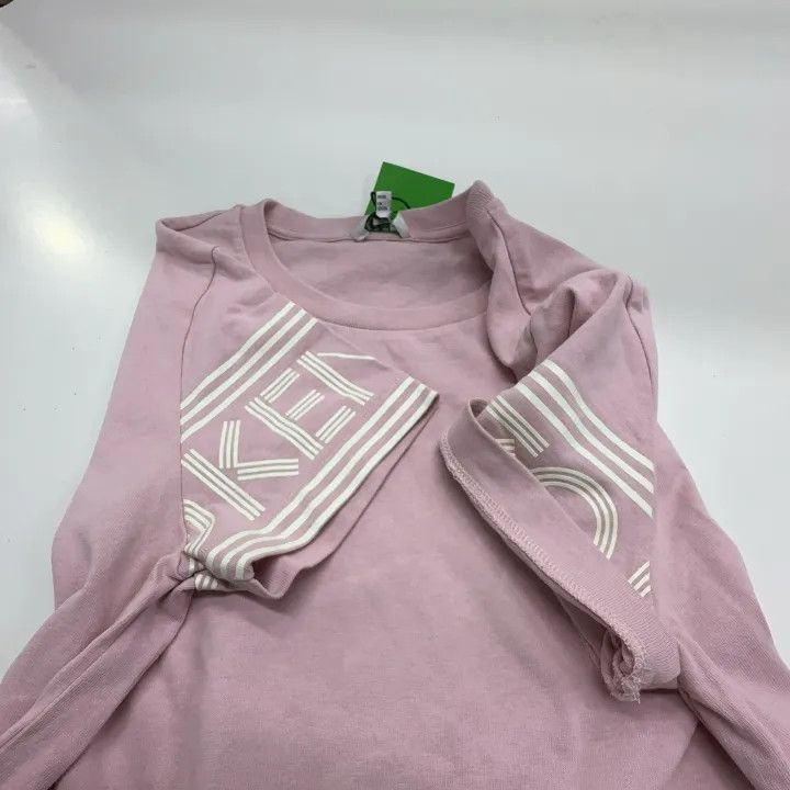 Kenzo KENZO Logo Print Short Sleeve T-Shirt in Pink 0079 Size XS / US 0-2 / IT 36-38 - 7 Thumbnail