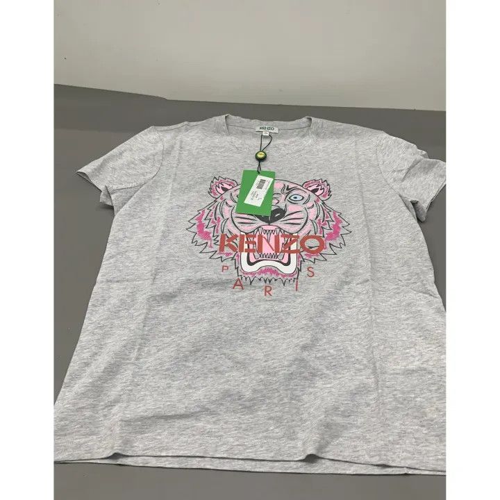 Kenzo KENZO Gray Cotton Tiger Head T-Shirt for Women 0079 Size M / US 6-8 / IT 42-44 - 4 Thumbnail