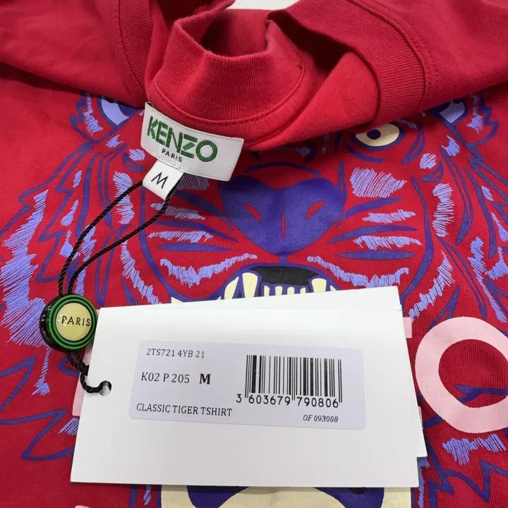 Kenzo KENZO Red Tiger Graphic Short Sleeve T-Shirt 0079 Size M / US 6-8 / IT 42-44 - 4 Thumbnail