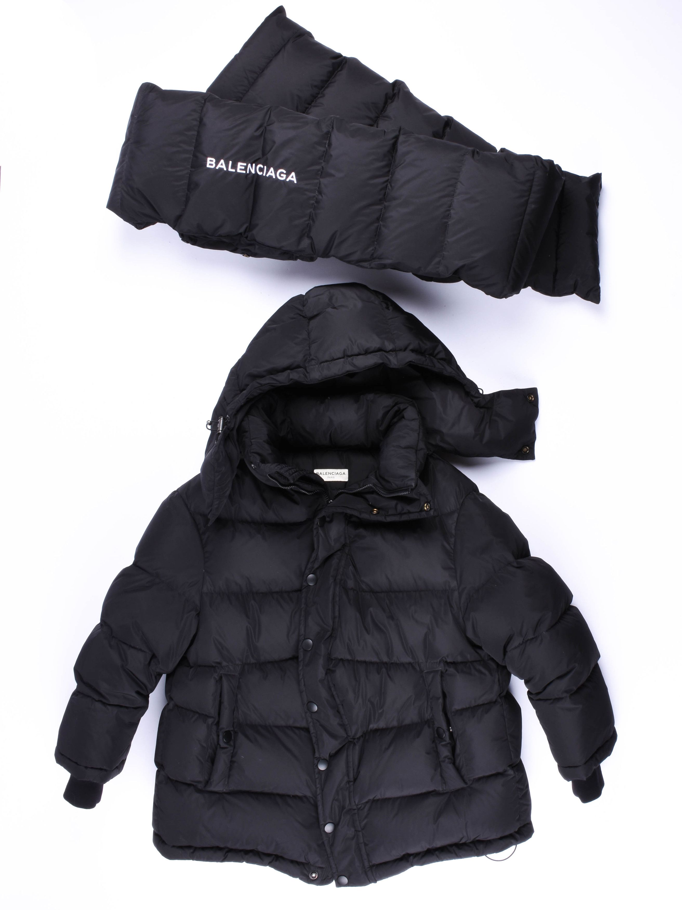Balenciaga AW16 Runway Oversized Black Puffer Jacket w