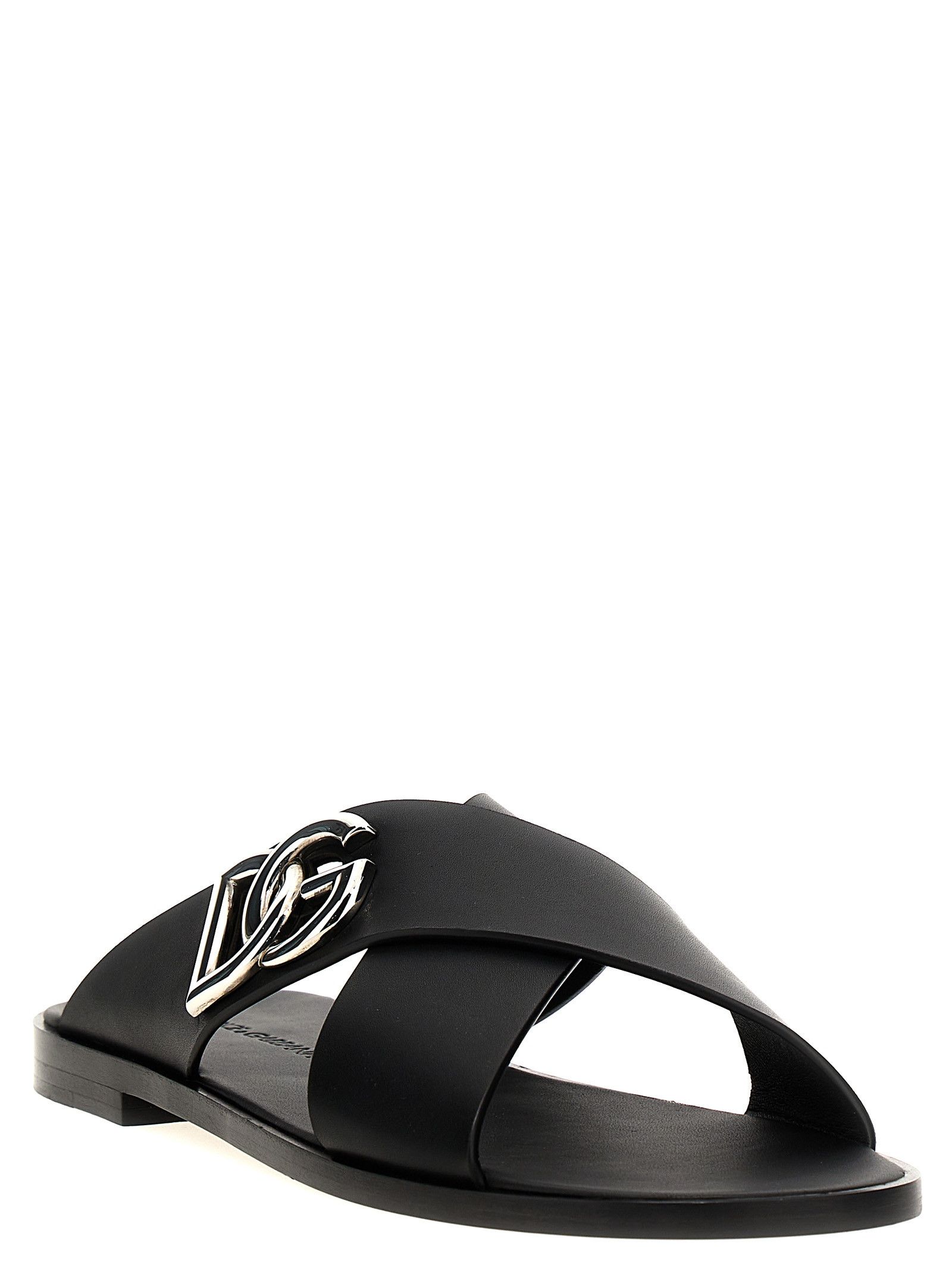 Dolce & Gabbana Logo leather sandals Size US 7 / EU 40 - 2 Thumbnail