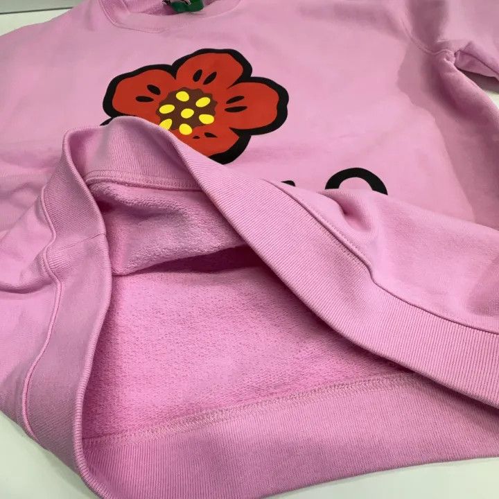 Kenzo KENZO Floral Logo Pink Long Sleeve Sweatshirt 0079 Size M / US 6-8 / IT 42-44 - 9 Thumbnail