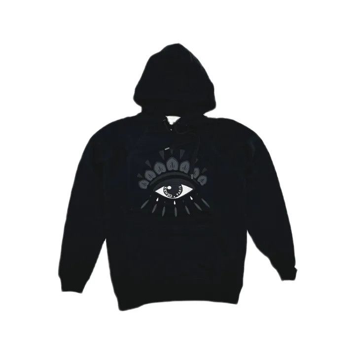 Kenzo KENZO Eye Print Black Hooded Sweatshirt 0079 Size XS / US 0-2 / IT 36-38 - 2 Thumbnail