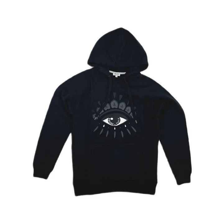 Kenzo KENZO Eye Print Black Hooded Sweatshirt 0079 Size XS / US 0-2 / IT 36-38 - 2 Thumbnail