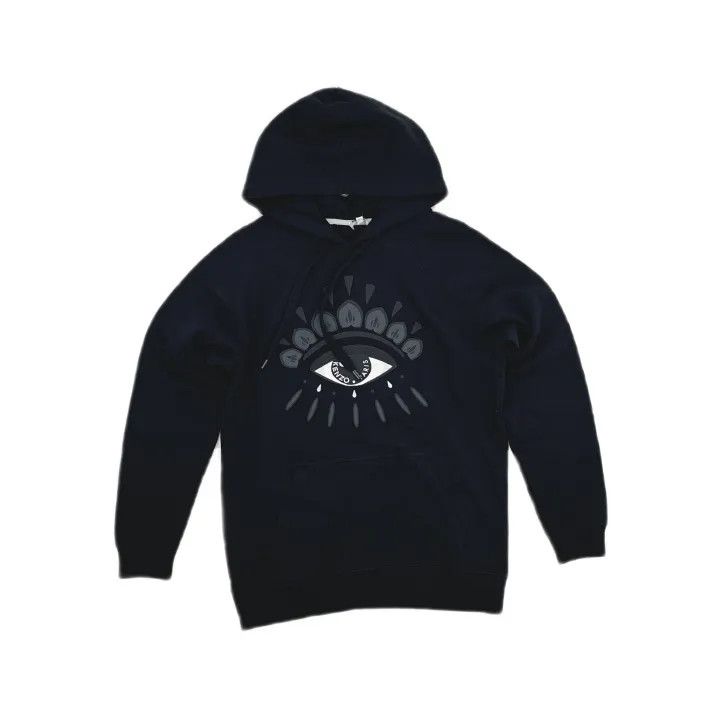 Kenzo KENZO Eye Print Black Hooded Sweatshirt 0079 Size XS / US 0-2 / IT 36-38 - 2 Thumbnail