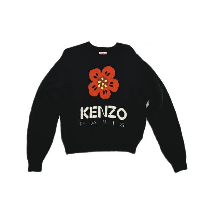 Kenzo KENZO Floral Logo Long Sleeve Sweater for Women 0079 Size M / US 6-8 / IT 42-44 - 2 Thumbnail