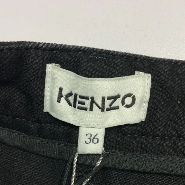 Kenzo KENZO Black Denim Button-Up Skirt for Women 0079 Size 36" / US 14 / IT 50 - 3 Thumbnail