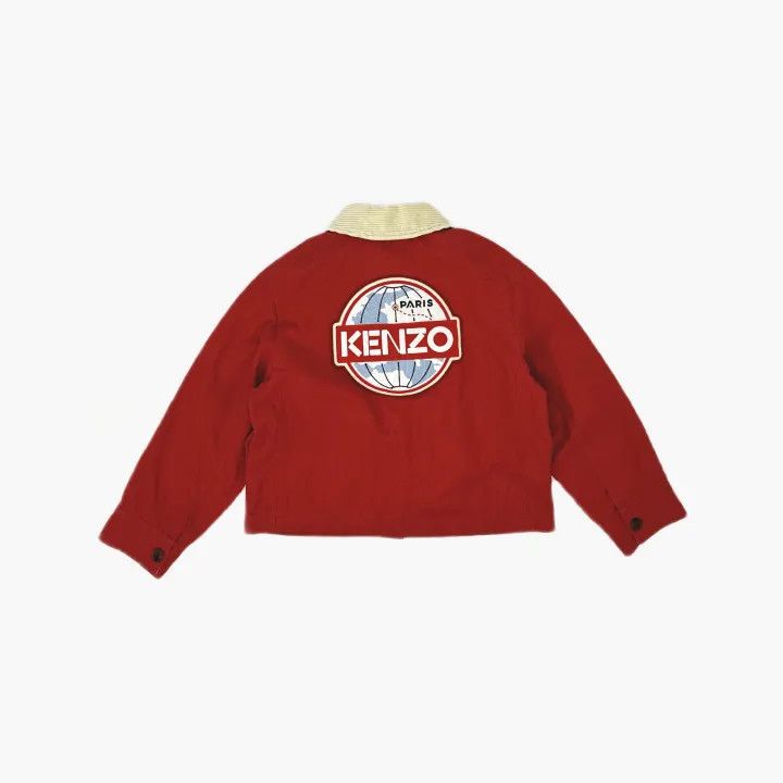 Kenzo Kenzo Logo Button Long Sleeve Jacket in Cherry Red 0079 Size S / US 4 / IT 40 - 3 Thumbnail
