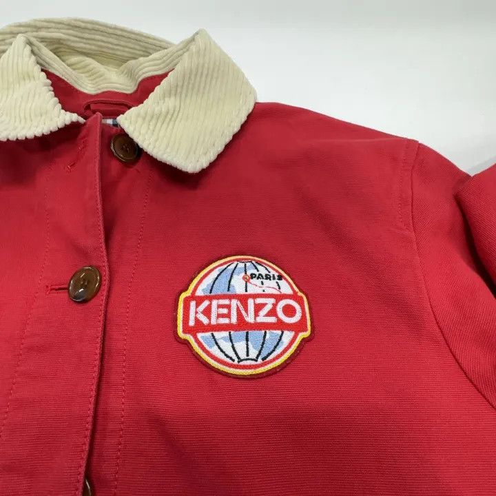 Kenzo Kenzo Logo Button Long Sleeve Jacket in Cherry Red 0079 Size S / US 4 / IT 40 - 7 Thumbnail