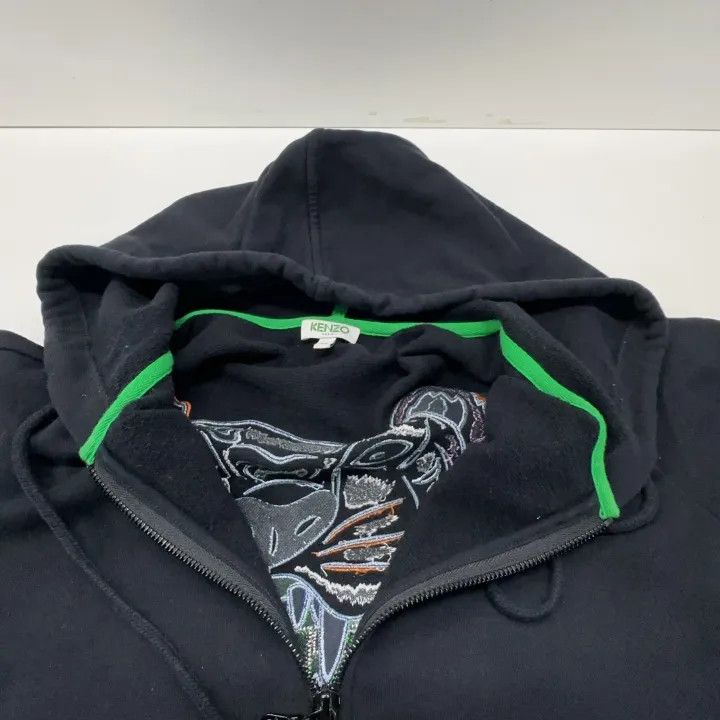 Kenzo KENZO Black Hoodie with Tiger Design 0079 Size M / US 6-8 / IT 42-44 - 6 Thumbnail