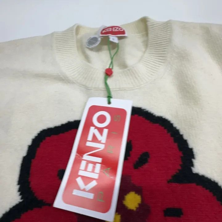 Kenzo Kenzo Floral Logo Knitted Sweater for Women 0079 Size L / US 10 / IT 46 - 5 Thumbnail