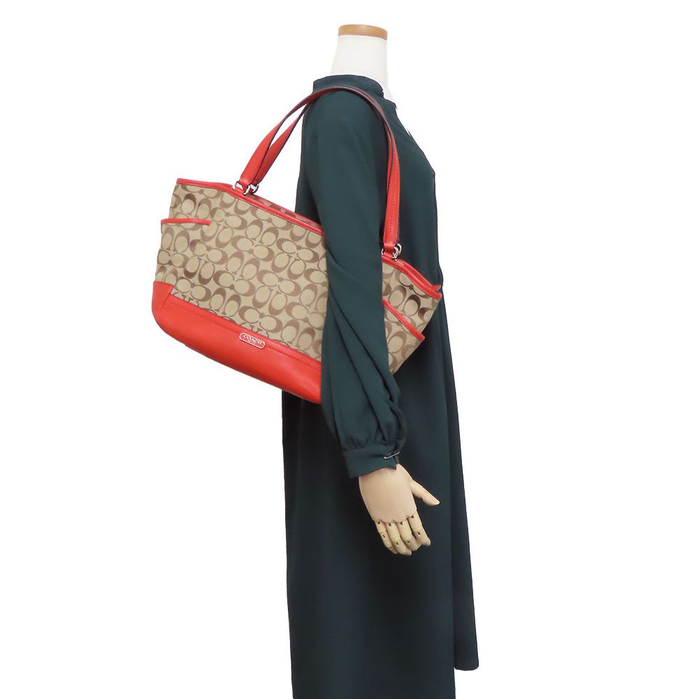 Coach Coach Coach Signature canvas leather tote bag Canvas Tote Bag F23297 Size ONE SIZE - 21 Thumbnail
