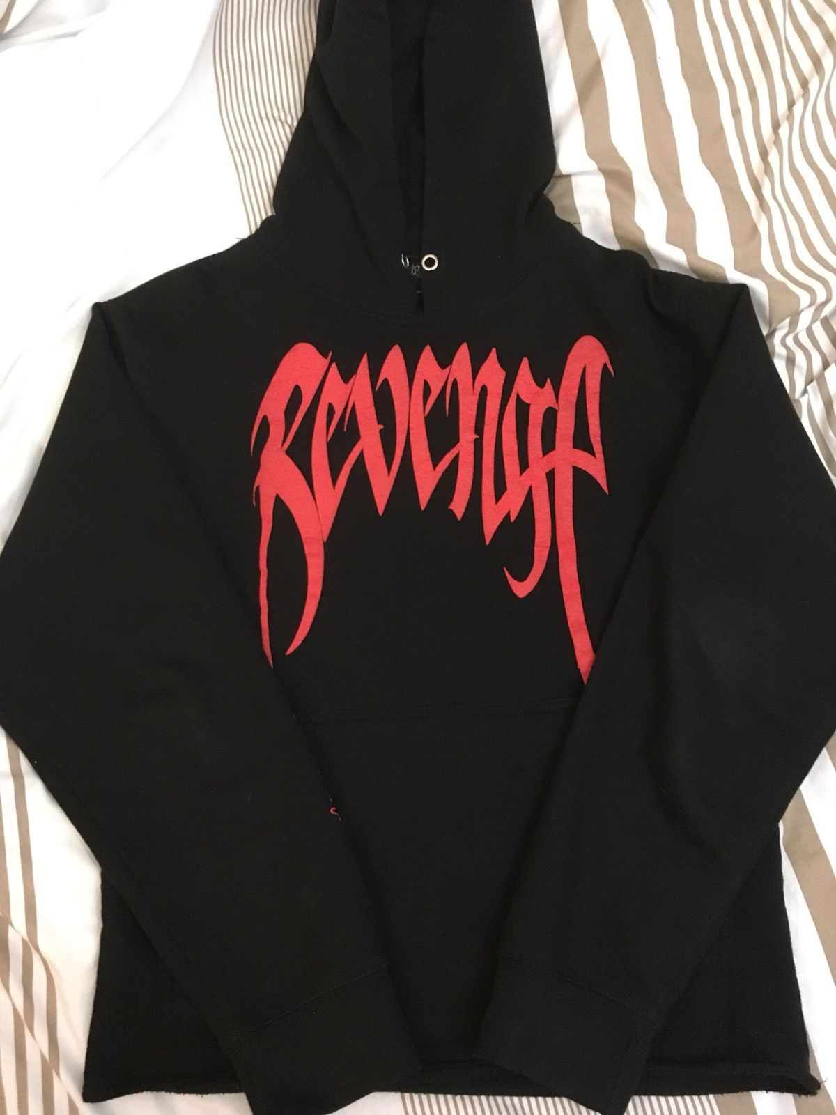 Revenge XXXTENTACION “KILL” Red And Black Revenge Hoodie | Grailed